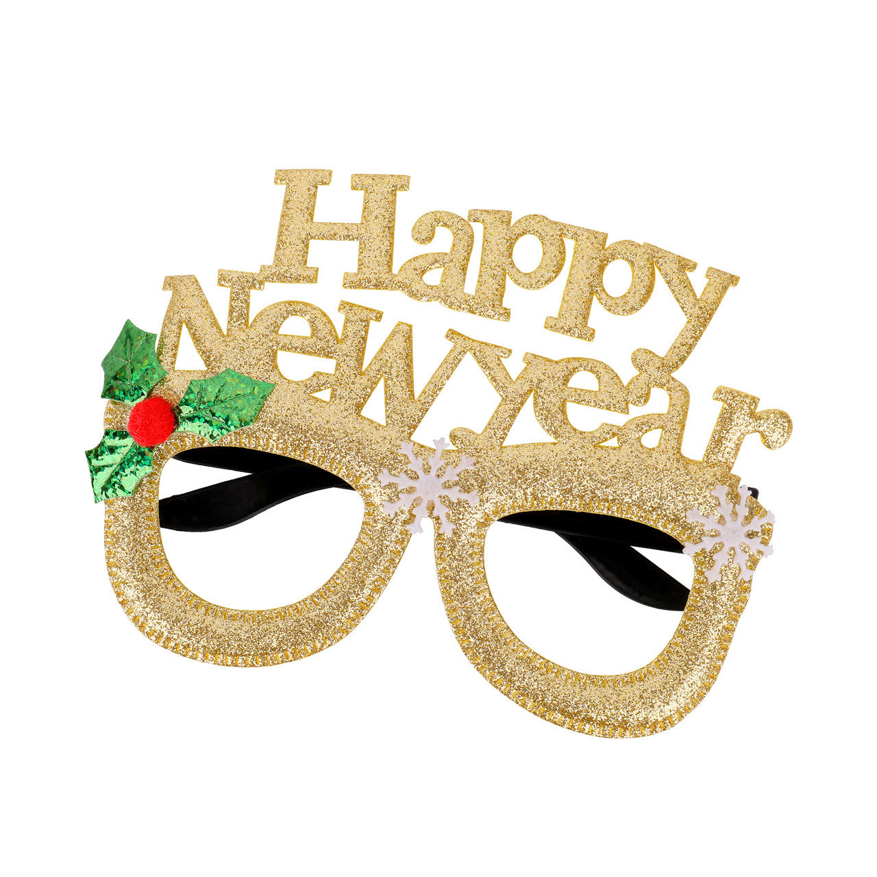 Happy New Year Glitter Party Eyeglasses - Gold