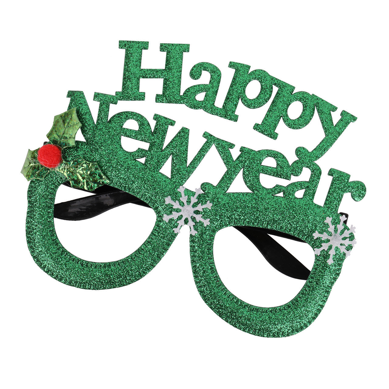 Happy New Year Glitter Party Eyeglasses - Green