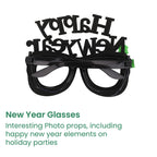 Happy New Year Glitter Party Eyeglasses - Green