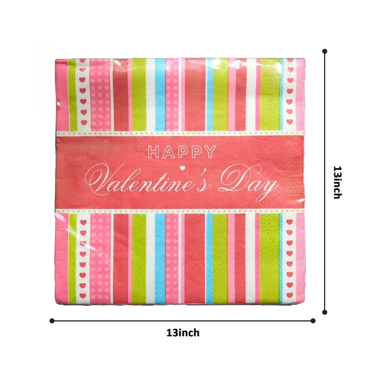 Valentines Themed Napkins - 13"