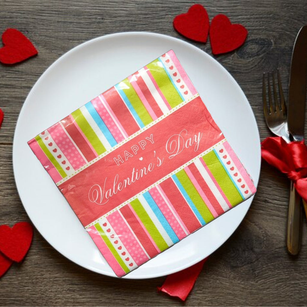 Valentines Themed Napkins - 13"