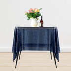 Sequin Sparkly Square Tablecloth - Navy