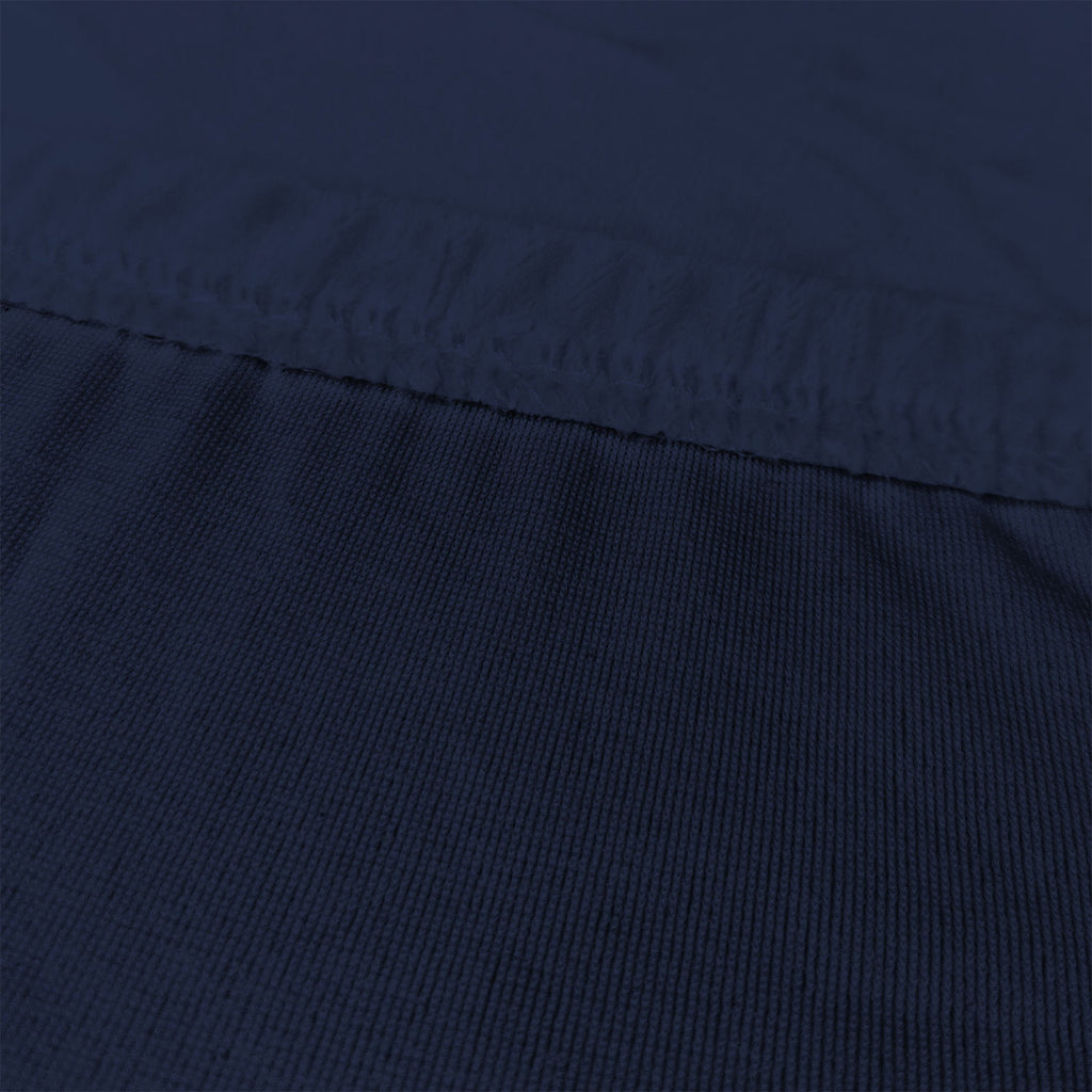 Short Velvet-Touch Spandex Chair Cover - Navy
