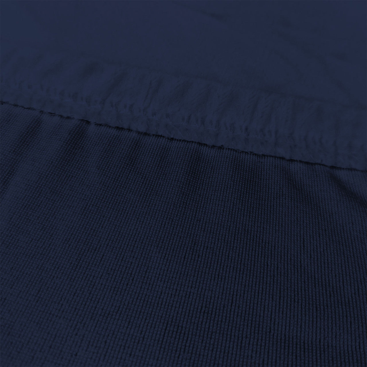 Short Velvet-Touch Spandex Chair Cover - Navy