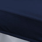 Short Velvet-Touch Spandex Chair Cover - Navy