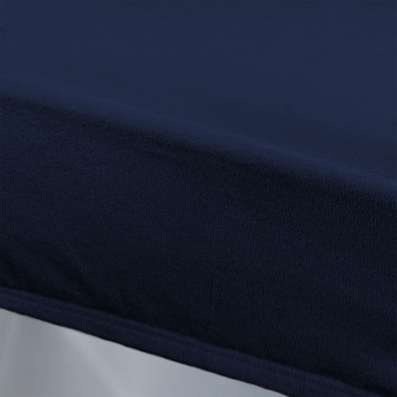 Short Velvet-Touch Spandex Chair Cover - Navy