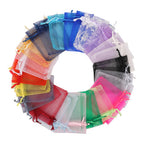Organza Bags - 7cm x 9cm - 100pcs - Mixed Colours