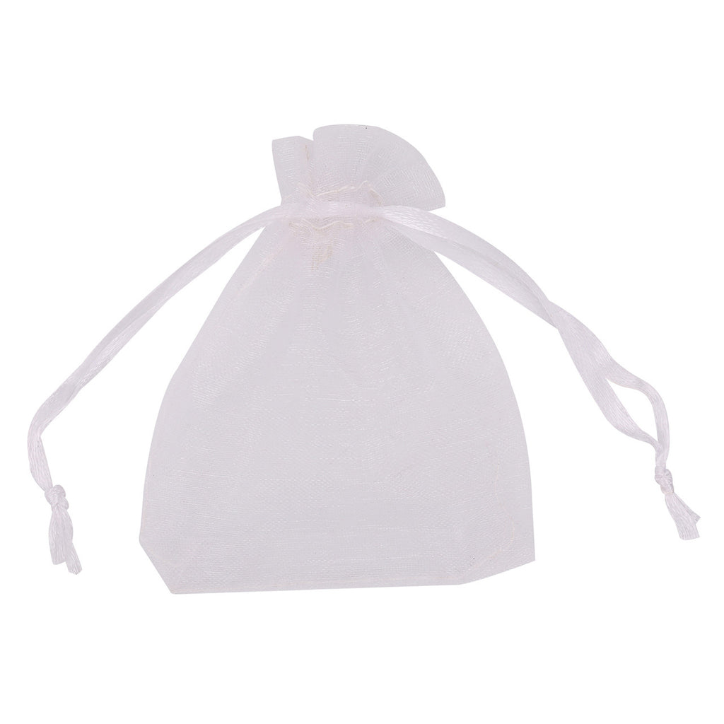 Organza Bags - 7cm x 9cm - 100pcs - Snowflake - White