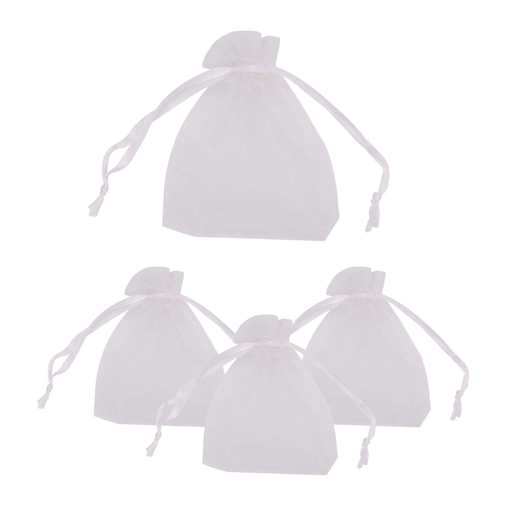 Organza Bags - 7cm x 9cm - 100pcs - Snowflake - White