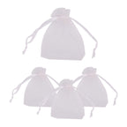 Organza Bags - 7cm x 9cm - 100pcs - Snowflake - White