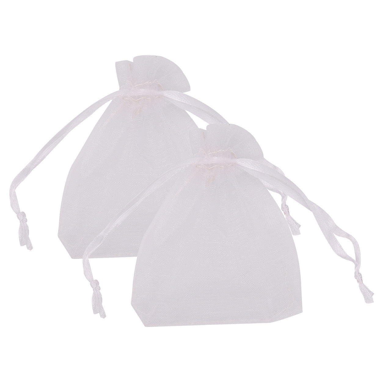 Organza Bags - 7cm x 9cm - 100pcs - Snowflake - White