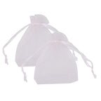 Organza Bags - 7cm x 9cm - 100pcs - Snowflake - White