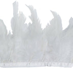Rooster Feather Fringe for Costume - White