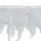 Rooster Feather Fringe for Costume - White