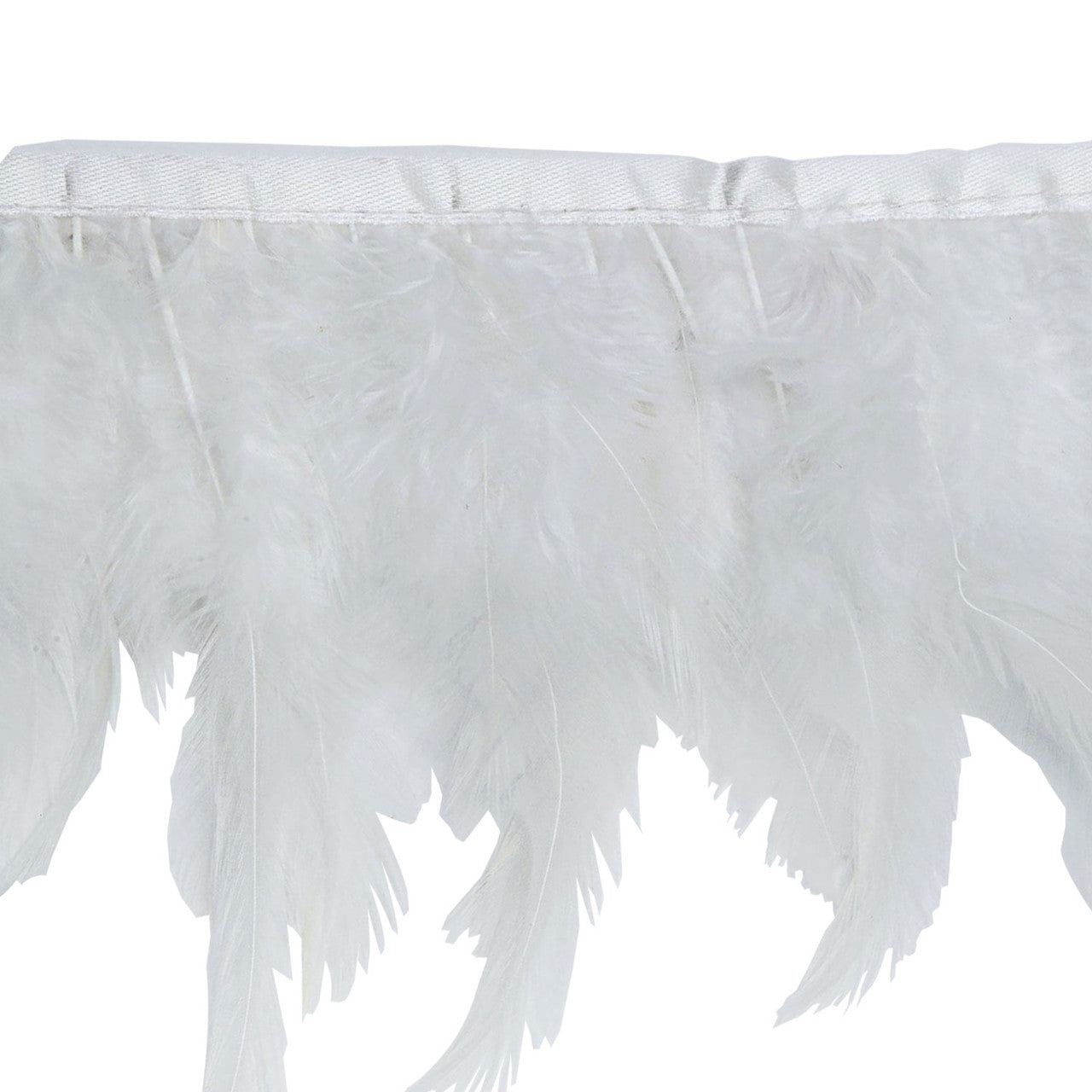 Rooster Feather Fringe for Costume - White
