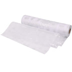 25m x 29cm Organza Roll - Silver Snow Flake Print