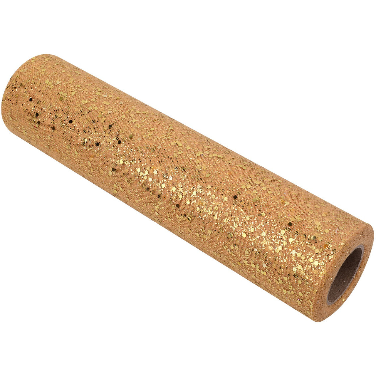 25m x 29cm Organza Roll - Gold Glitter Mesh