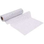 25m x 29cm Organza Roll - Silver Glitter Mesh