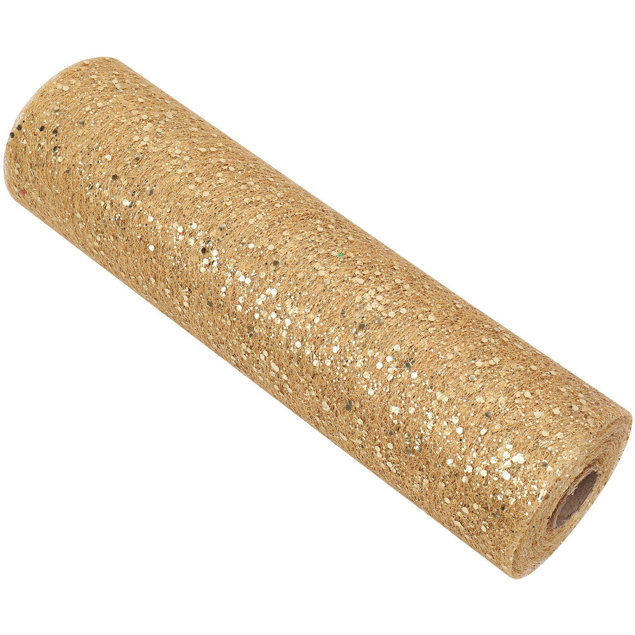 25m x 29cm Organza Roll - Gold Sparkle Glitter Sequin
