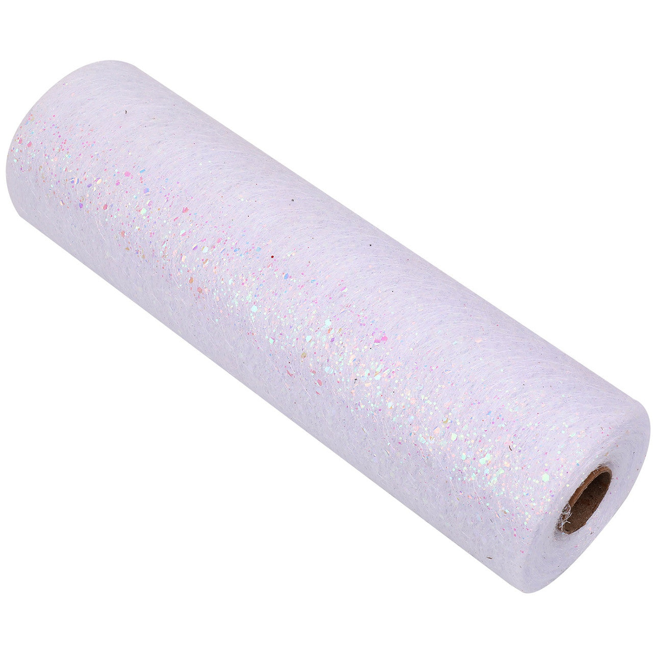 25m x 29cm Organza Roll - White Sparkle Glitter Sequin