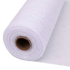 25m x 29cm Organza Roll - White Sparkle Glitter Sequin