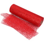 25m x 29cm Organza Roll - Red Sparkle Glitter Sequin
