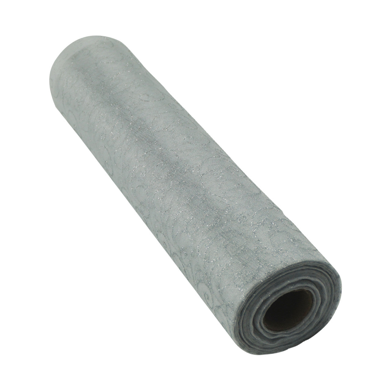 25m x 29cm Organza Roll - White Flocked Design
