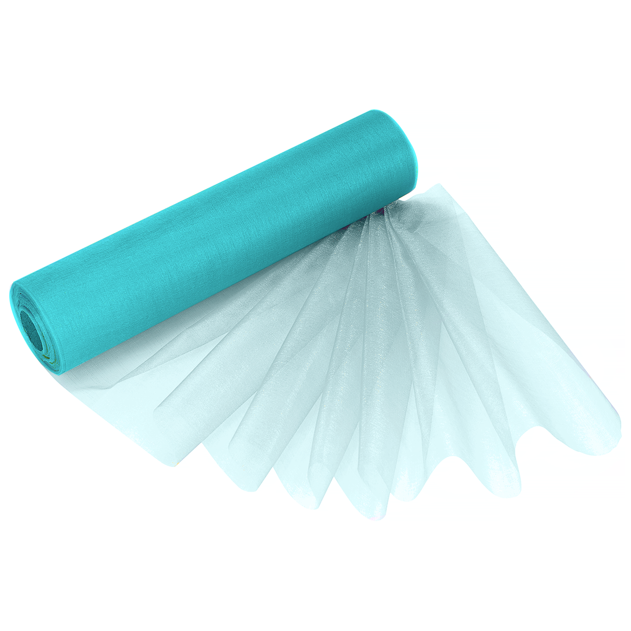 Organza Roll - 25m x 29cm - Aqua Blue