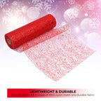 Organza Rolls - Sparkle Glitter Sequin - 29cm x 25m - (Pack of 3) - Gold, Silver, Red