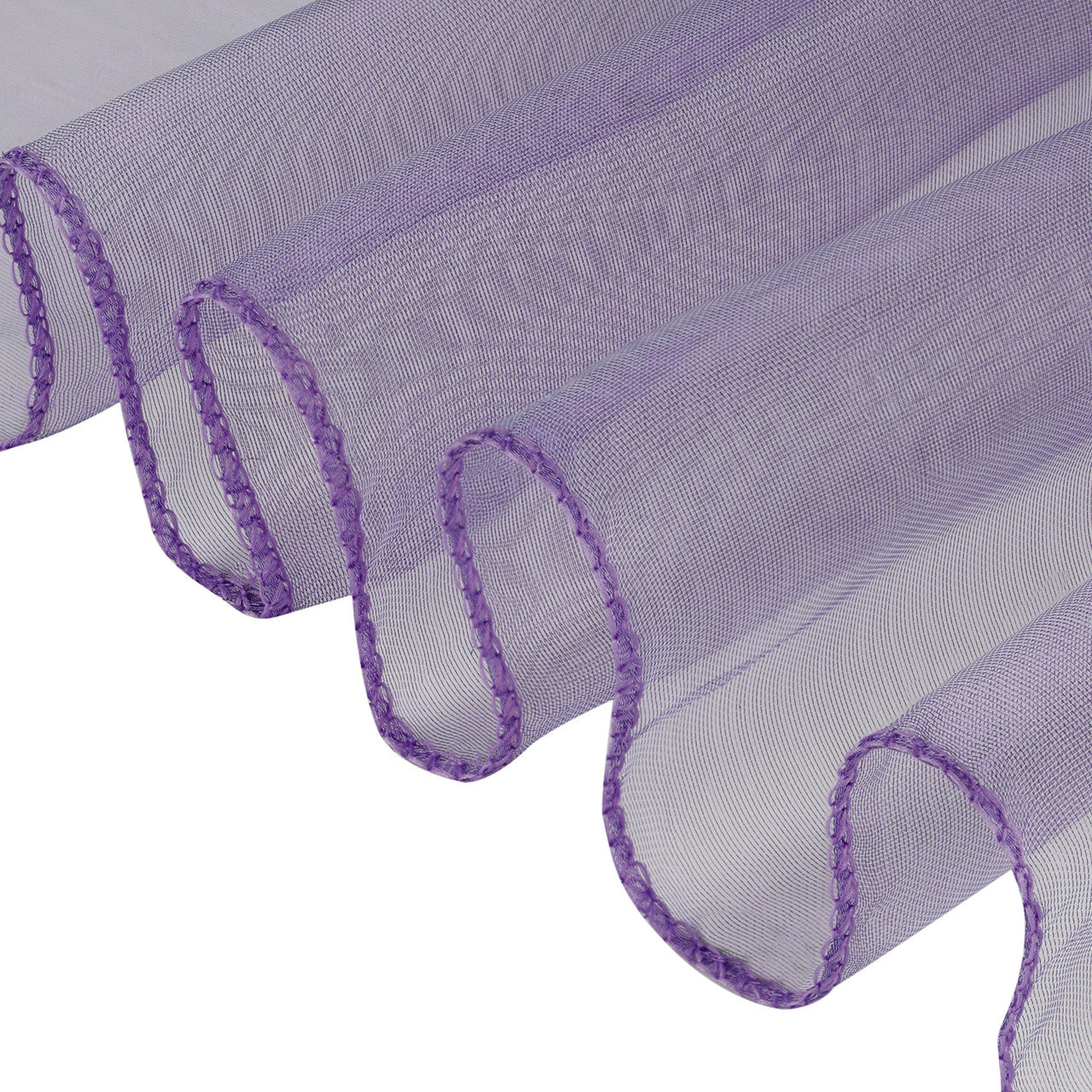 7" x 108" Organza Chair Sash - Dark Purple
