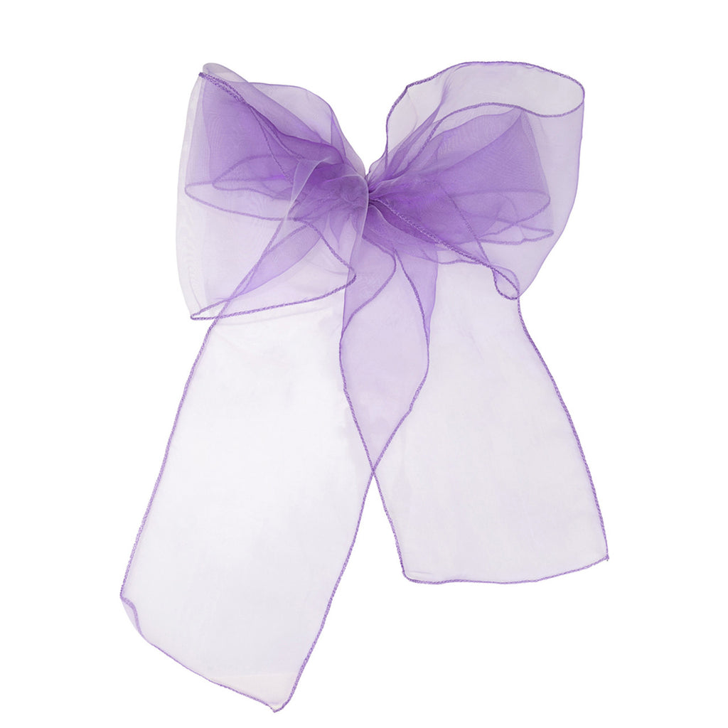 7" x 108" Organza Chair Sash - Dark Purple