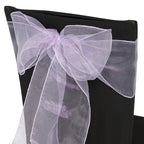 7" x 108" Organza Chair Sash - Light Lilac Purple