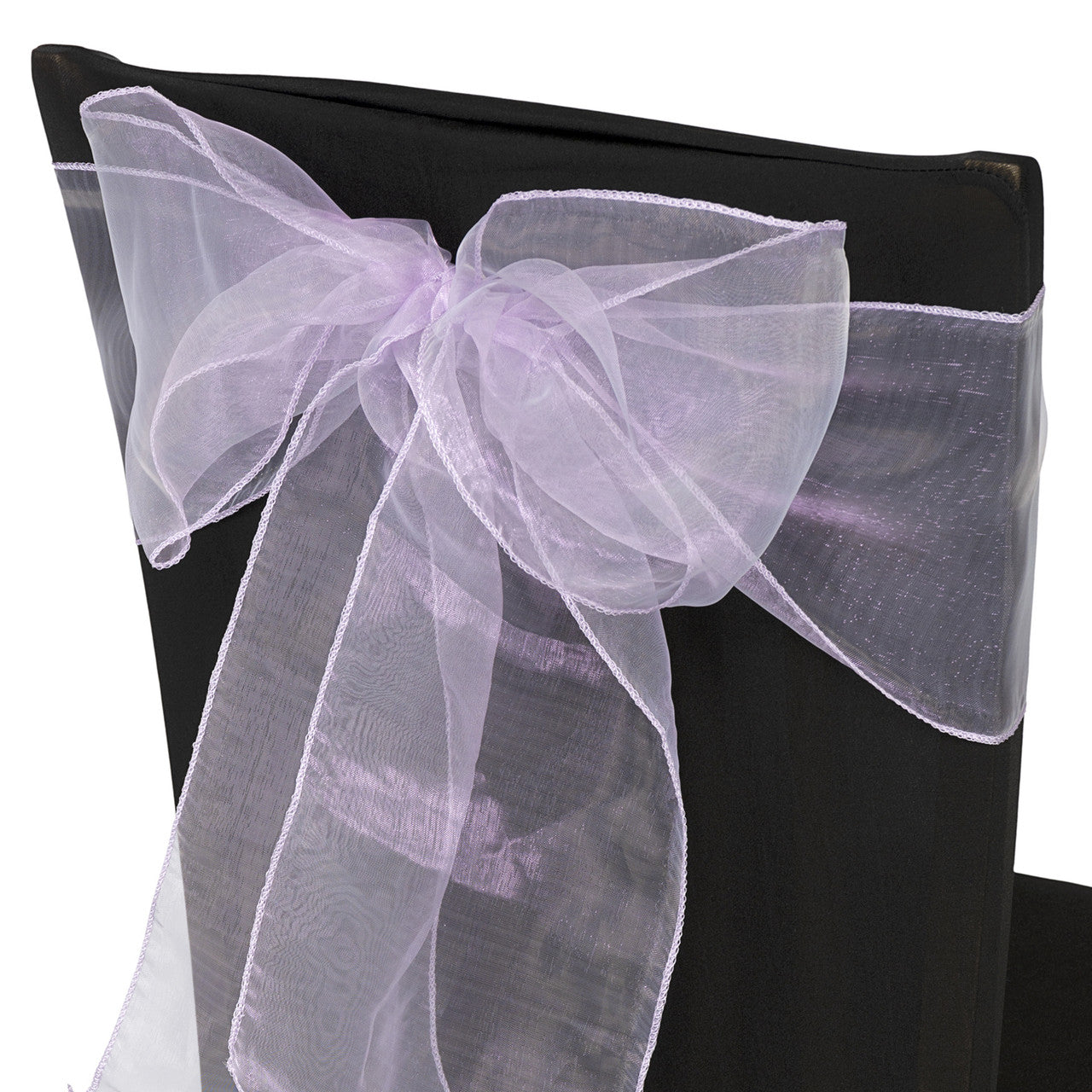 7" x 108" Organza Chair Sash - Light Lilac Purple