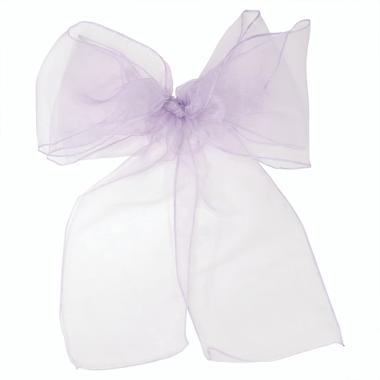 7" x 108" Organza Chair Sash - Light Lilac Purple