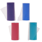 6" Tulle Fabric Roll - Turquoise Aqua & Pink & Baby Blue & Dark Purple (25Yard)