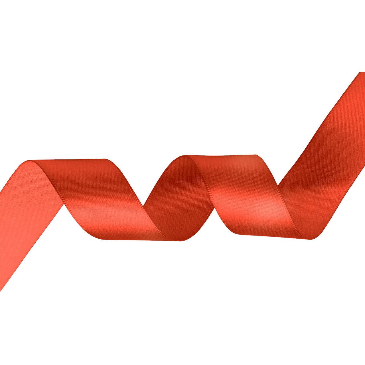 1m Double Sided Satin Ribbon-Orange