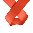 1m Double Sided Satin Ribbon-Orange