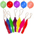 12" Assorted Latex Plain Punch Balloons - 10pcs