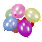 12" Plain Assorted Balloons with Elastic Bands - 50pcs