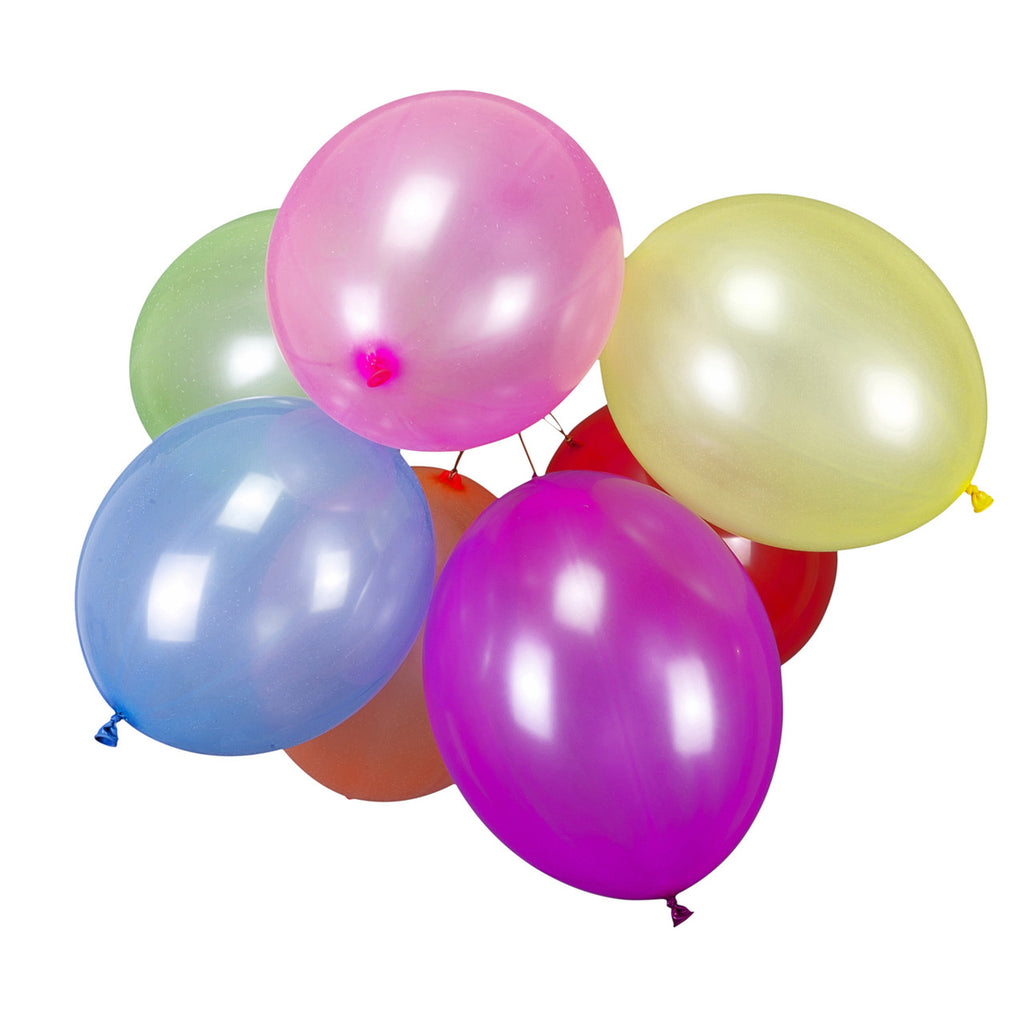 12" Assorted Latex Plain Punch Balloons - 10pcs