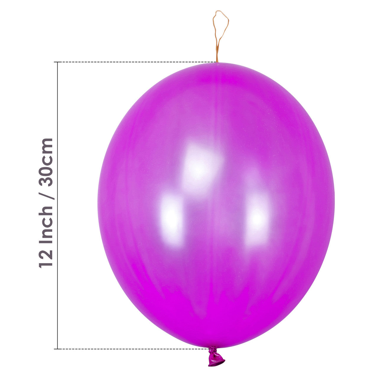 12" Assorted Latex Plain Punch Balloons - 10pcs