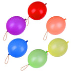12" Assorted Latex Plain Punch Balloons - 10pcs