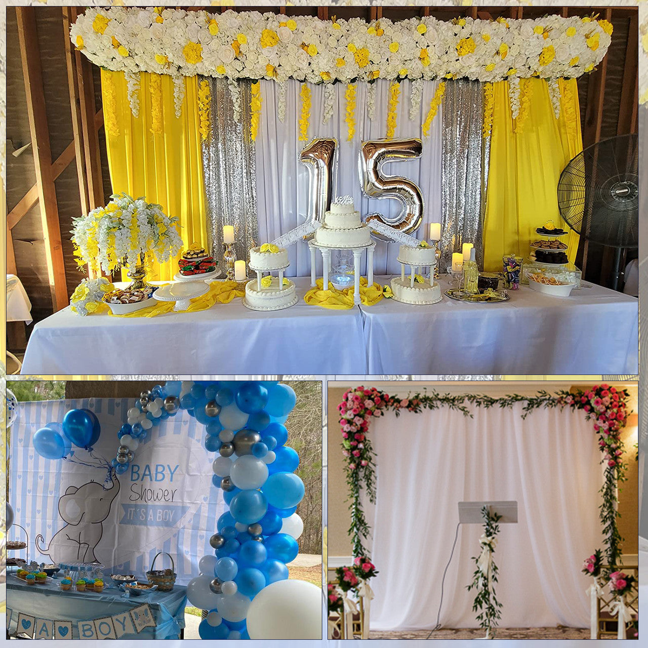 Photo Backdrop Stand Upright & Crossbar Kit  - 8ft x 14ft