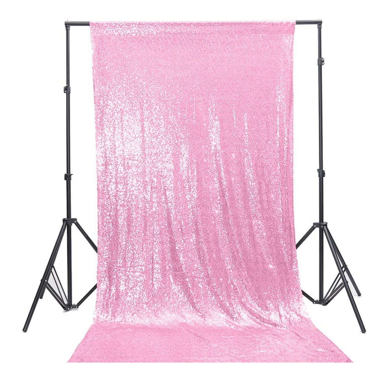 4ft x 9ft Sequin Backdrop Photography - Baby Pink