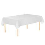 Rectangular Plastic Disposable Tablecloth - White