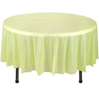84" Plastic Round Tablecloth - Apple Green