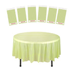 84" Plastic Round Tablecloth - Apple Green