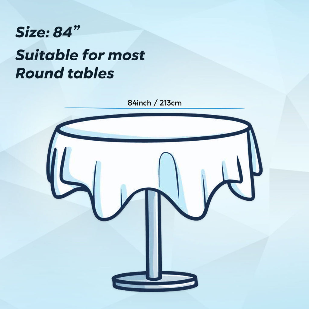 84" Plastic Round Tablecloth - Hot Pink