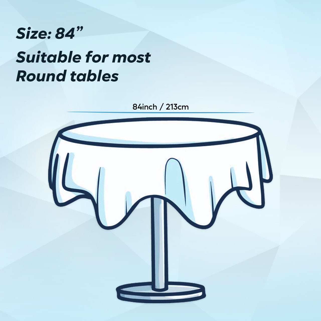 84" Plastic Round Tablecloth - Hot Pink