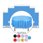84" Plastic Round Tablecloth - Royal Blue